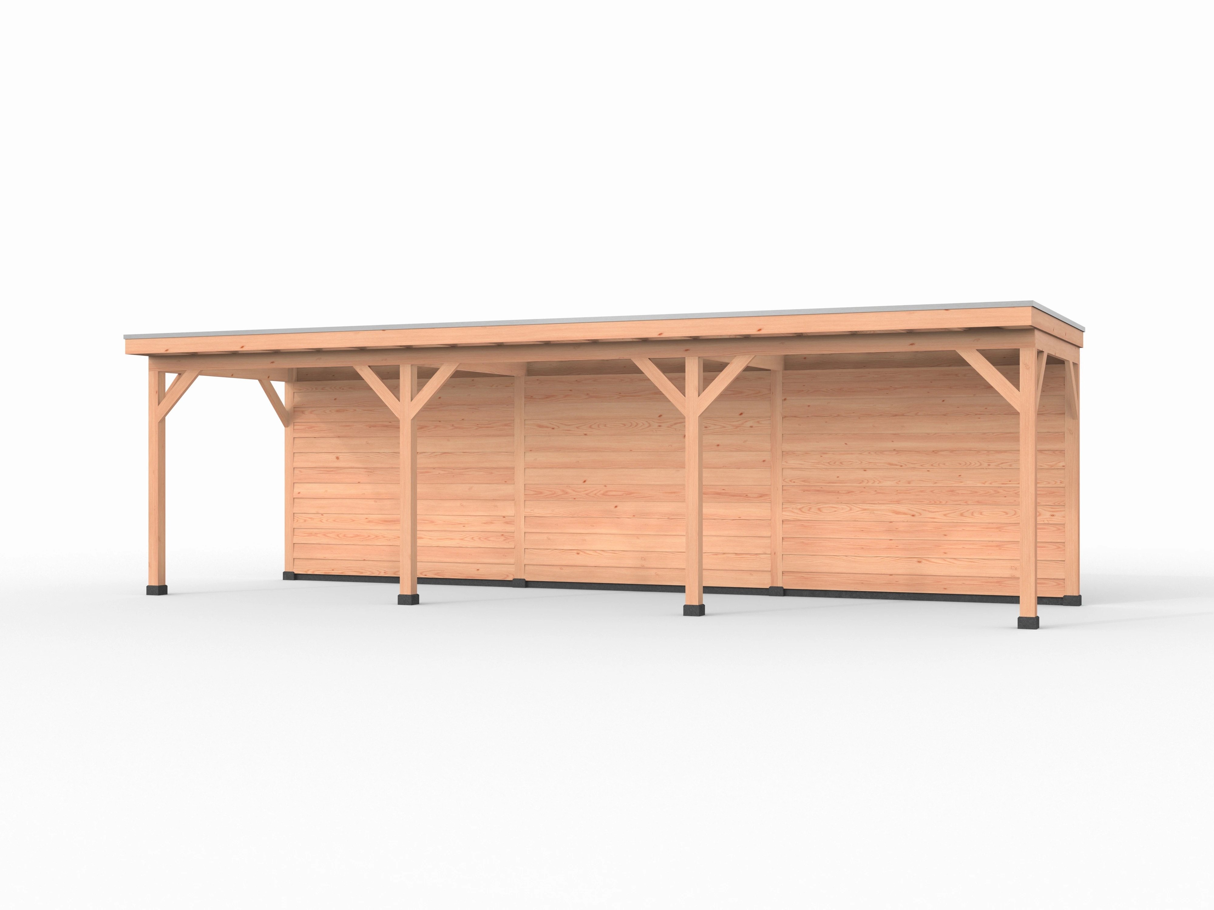 Douglas overkapping, 900 x 250, met achterwand, Westwood Comfort - Afbeelding 1